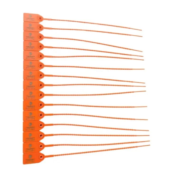  Orange plastic seal with ribbed tail. (25cm)