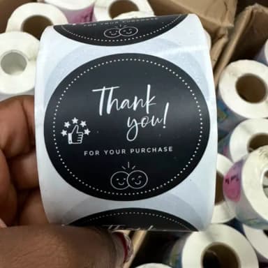 "Black and White" THANKYOU Sticker