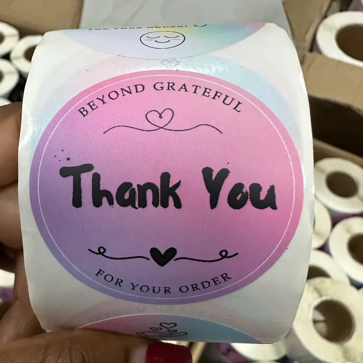 Pink Holo THANKYOU Sticker