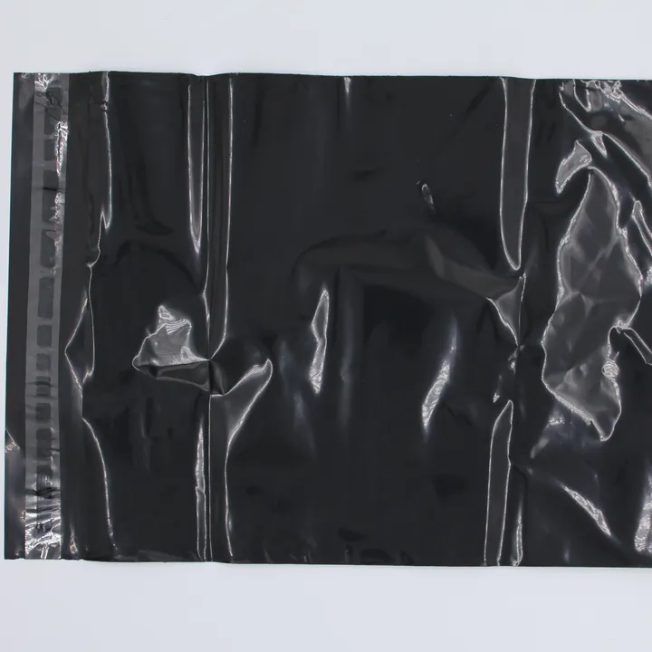  Plain Black Tamper Evident Polymailer Bag 25*35cm M (BLACK)