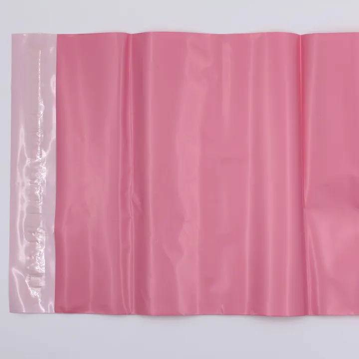 Plain Pink Tamper Evident Polymailer Bag 28*42cm L (PINK)